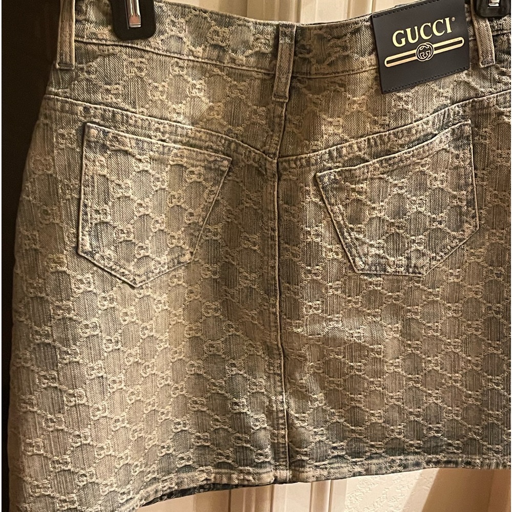 Gucci mid length denim  skirt size European 42
